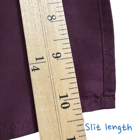 NY & Co Quiet Luxury Silk Button-Up Tunic Top with Deep Side Slits Size Small - Picture 7 of 9